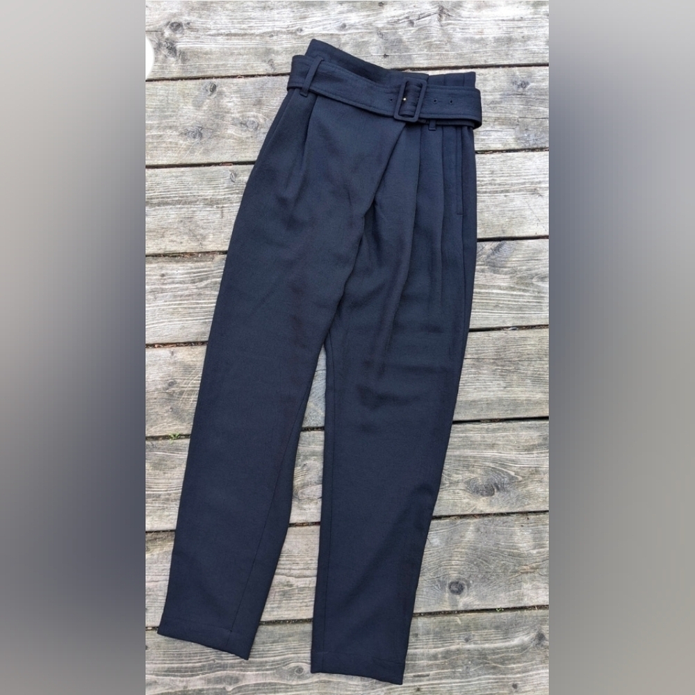 Aritzia Wilfred Musseaux Black High-waisted Trousers Sz XXS